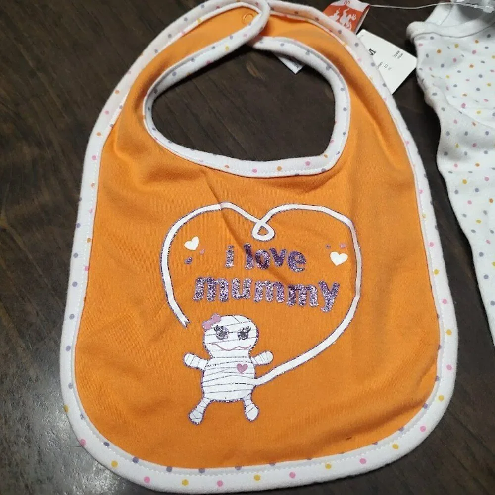 New Target Halloween  I Love Mummy 3 Piece Outfit Girl's 6 Month